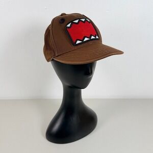 Domo Kun Original Brown Baseball Cap Embroidered Mouth Adjustable Strap One Size